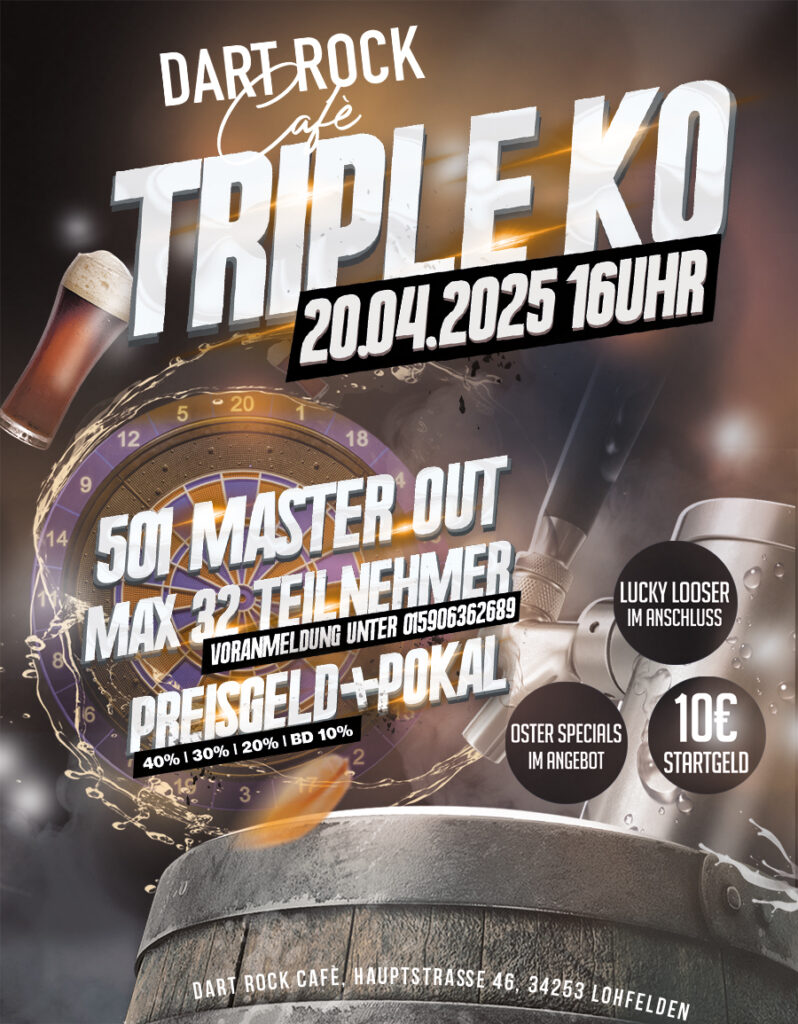 Triple KO E-Dart Turnier in Kassel