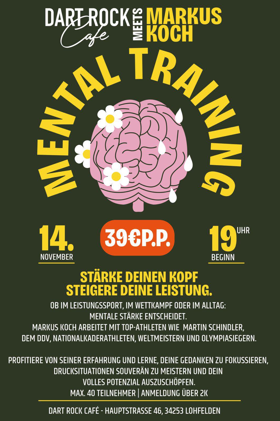 ✨🧠MENTAL TRAINING im Dart Rock Café 🧠✨