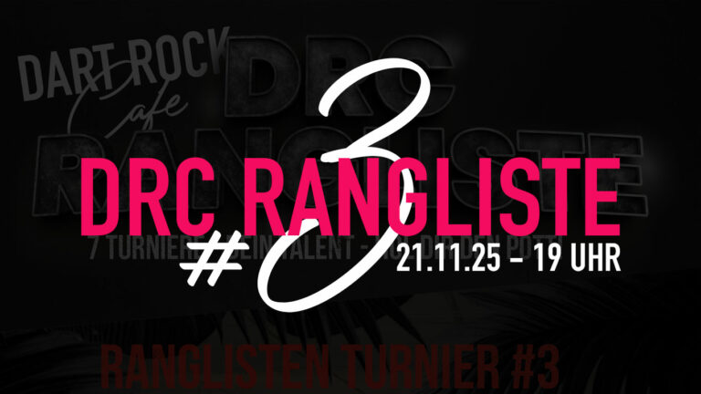 DRC Rangliste #3 Kassel – Steeldart Turnier am 21. November 2025 im Dart-Rock-Café