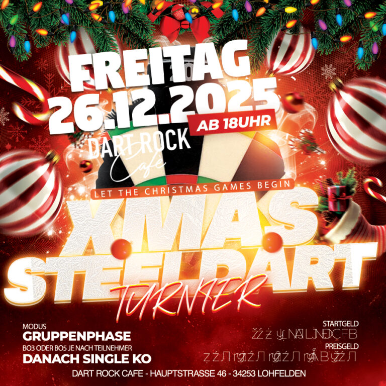 XMAS Steeldart Turnier - Blog Dart-Rock-Cafe